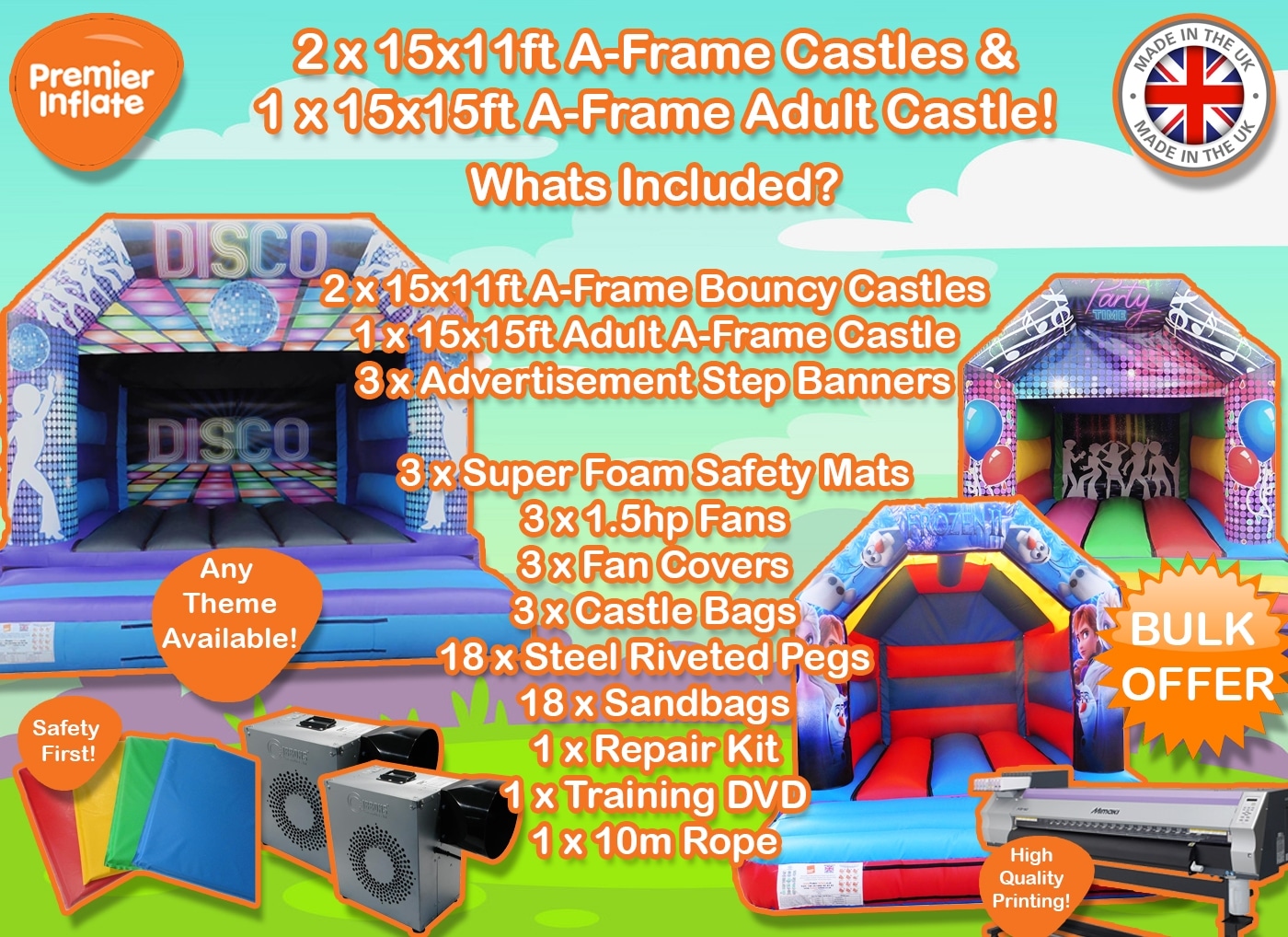 Children's and Adults Bouncer Package | Bouncy Castle Package Deals for ...