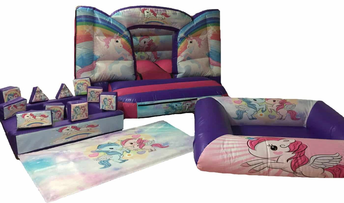 Pink Unicorn Bouncy Castle (15x11ft) | Premier Inflate