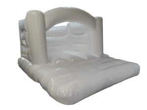 White Glossy Curved Arch Bouncy Castle (10x12 ft.)