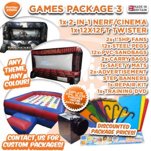 2 in 1 Cinema Screen/Shootout & Twister Inflatables