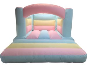 Mixed Pastel Curved Arch Bouncy Castle (10x12 ft.)