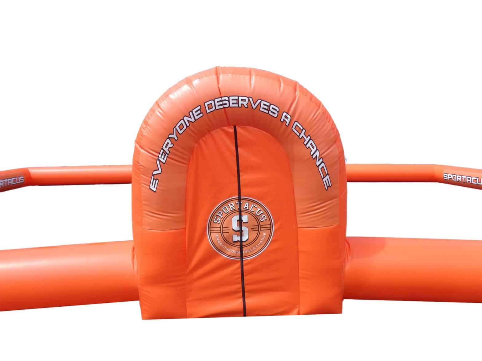 Inflatable Pitcher Inflatable Football Pitch & Arch (50x30ft) | Sports Inflatables
