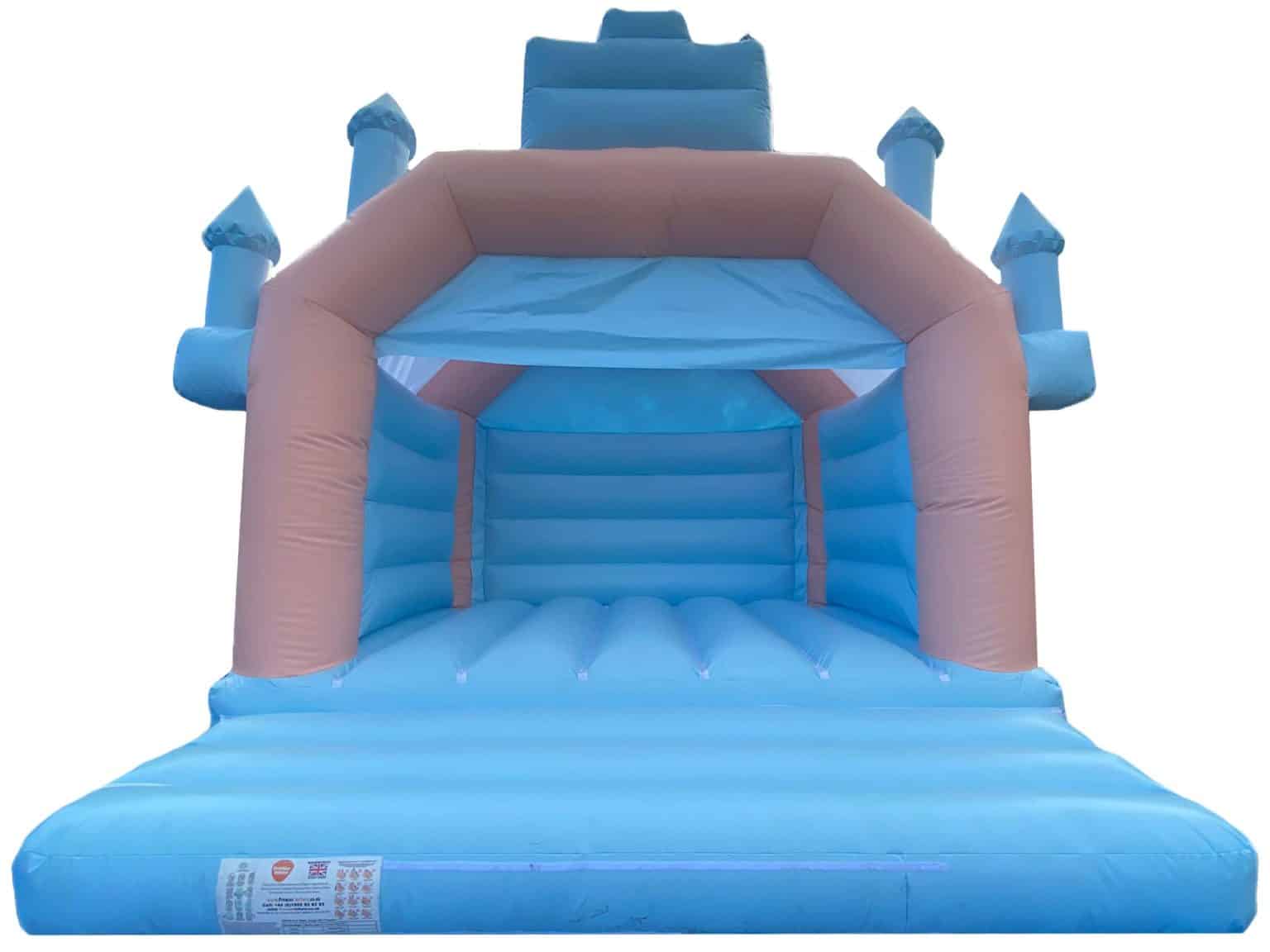 Pastel Pink & Blue Unique Bouncy Castle (15x12ft) | Premier Inflate