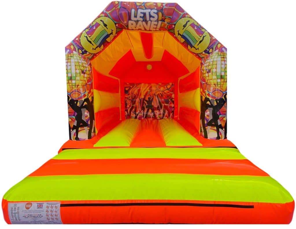Premier Inflate Let's Rave Fluorescent UV Rave Bouncy Castle (15x11ft) | Premier Inflate
