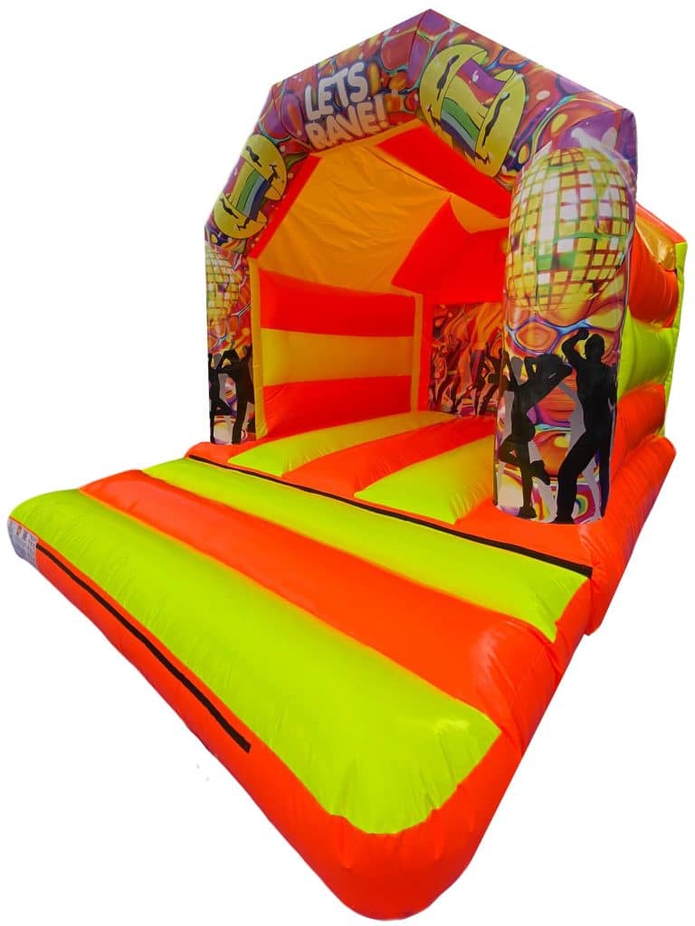 Premier Inflate Let's Rave Fluorescent UV Rave Bouncy Castle (15x11ft) | Premier Inflate