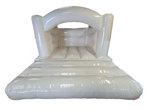Gloss White Curved Arch Bouncy Castle (10x10 ft.)