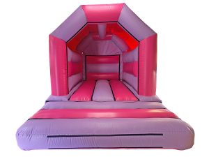 Pastel Pink & Lilac Velcro Bouncy Castle (15x11ft)
