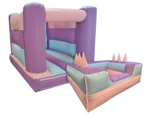 8x8ft No Step Mixed Pastel Castle & 6x6ft Ball Pond Package (8x8ft)