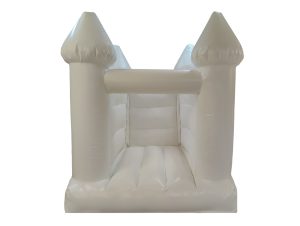 White No Step Turret Top Bouncy Castle (8x8ft)