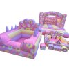 Flower bouncy castle and soft play package for sale