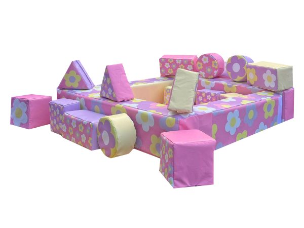 Flower themed commercial soft play set for sale