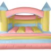 Mixed Pastel Turret Curved Arch Bouncy Castle