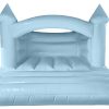 Pastel Blue Turret Curved Arch Bouncy Castle