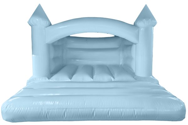 Pastel Blue Turret Curved Arch Bouncy Castle