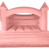 Pastel Pink Turret Curved Arch Bouncy Castle