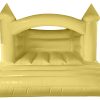 Pastel Yellow Turret Curved Arch Bouncy Castle