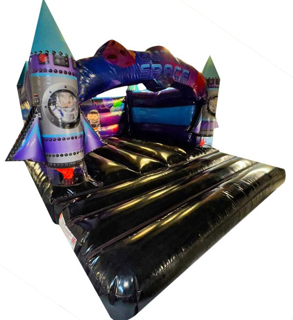 3D Space and Rocket Themed Bouncy Castle