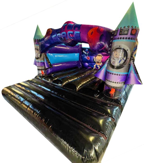 3D Space Rocket Bouncy Castle