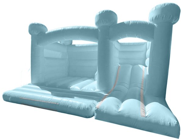Pastel Blue Bouncy Castle with Slide