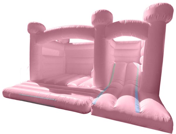 Pastel Pink Bouncy Castle with Slide