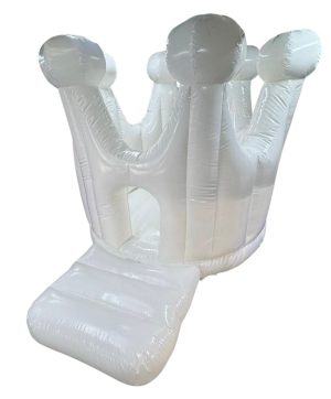 White Gloss Crown Shaped Bouncy Castle (14x10 ft.)