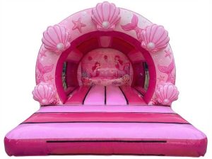 Round 3D Mermaid Bouncy Castle (12x12 ft.)