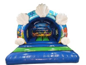 Round 3D Under the Sea Bouncy Castle (12x12 ft.)