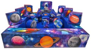 15pc Outer Space SoftPlay Shapes & 5x5ft. SoftPlay Ballpond & Printed Carry Bag
