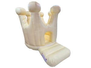 Pastel Yellow Crown Shaped Bouncy Castle (14x10 ft.)
