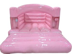 Balloon Leg Baby Pink Curved Arch Bouncy Castle (10x12 ft.)