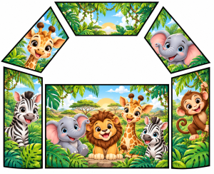 Jungle Themed Velcro Artwork