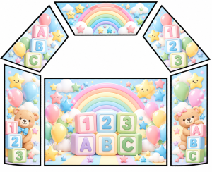 Pastel Toddler Theme Velcro Artwork