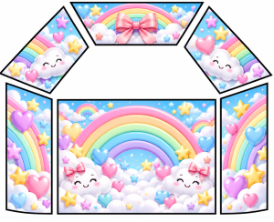 Cloud and Rainbow Theme Velcro Artwork
