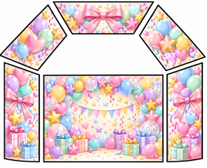 Pastel Party Theme Velcro Artwork