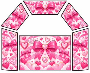 Hearts and Bows Theme Velcro Artwork