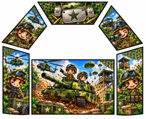 Army Themed Velcro Artwork