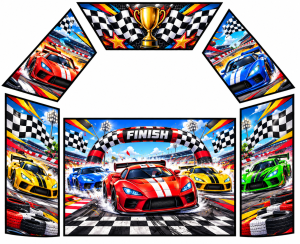 Race Car Themed Velcro Artwork
