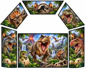 Dinosaurs Themed Velcro Artwork
