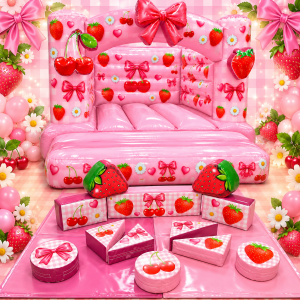 Gingham & Berries Bouncy Castle & Soft Play Package