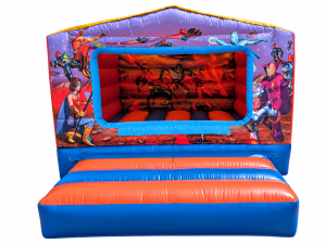 Box Style Superhero Bouncy Castle (15x12ft)