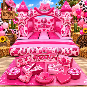 Rodeo Cowgirl Bouncy Castle and Soft Play Package